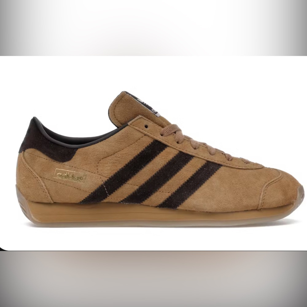 Adidas Women's Tan and Dark Brown Sneakers